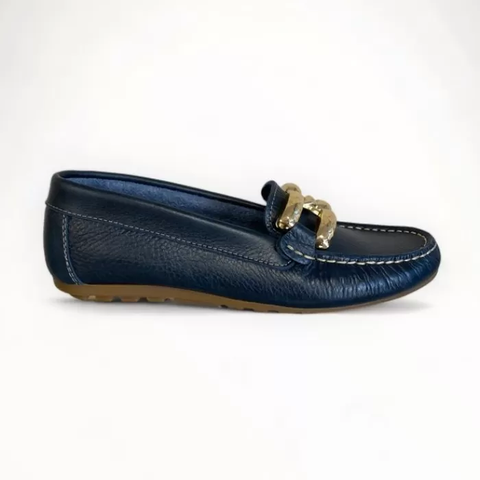 DChicas Flats- Kiowa Navy Mocassin