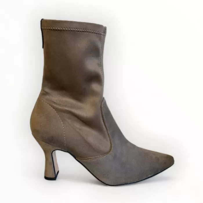 DChicas Ankle Boots- Taupe Stretch Sock Boot