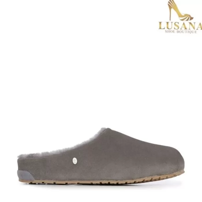 EMU Slippers- Monch Mule Slipper Charcoal/Anthracite