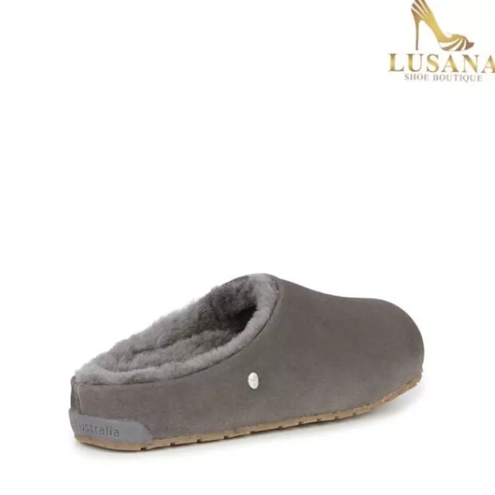 EMU Slippers- Monch Mule Slipper Charcoal/Anthracite