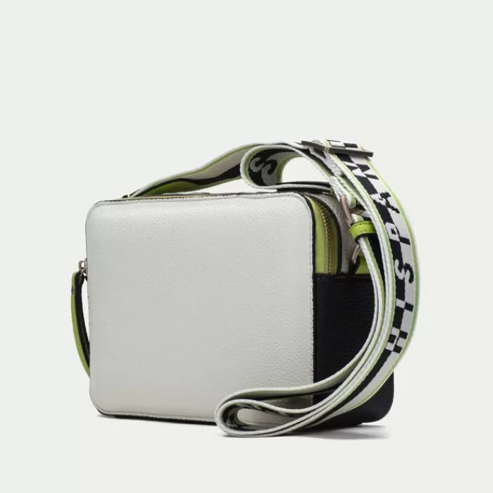 Hispanitas Handbags- Crossbody Bag White / Black / Pistachio