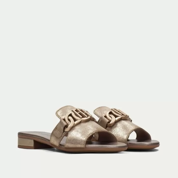 Hispanitas Sandals- Lena Moonlight Platino Slider Gold