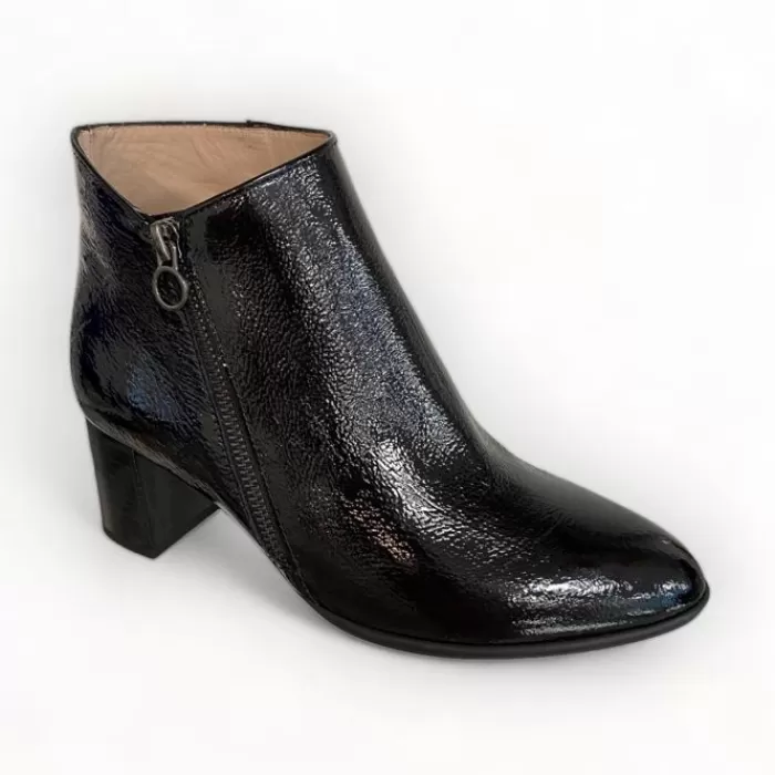 Hispanitas Ankle Boots- Selena Black Patent Ankle Boot