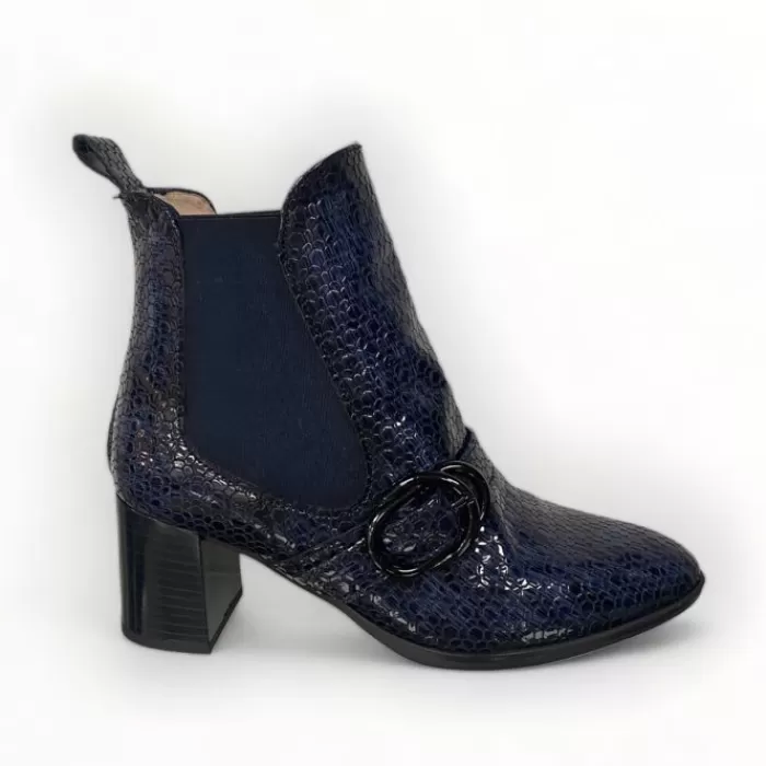 Hispanitas Ankle Boots- Selena Mosaic Navy Ankle Boot