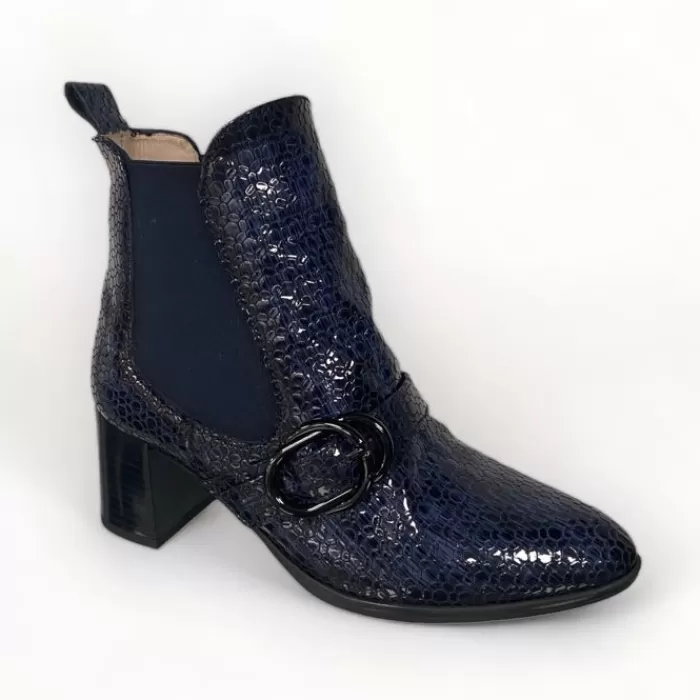 Hispanitas Ankle Boots- Selena Mosaic Navy Ankle Boot