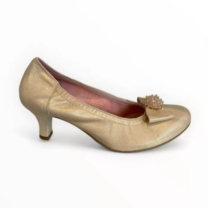 Le Babe Kitten Heels- Luce Gold (Style 3047)