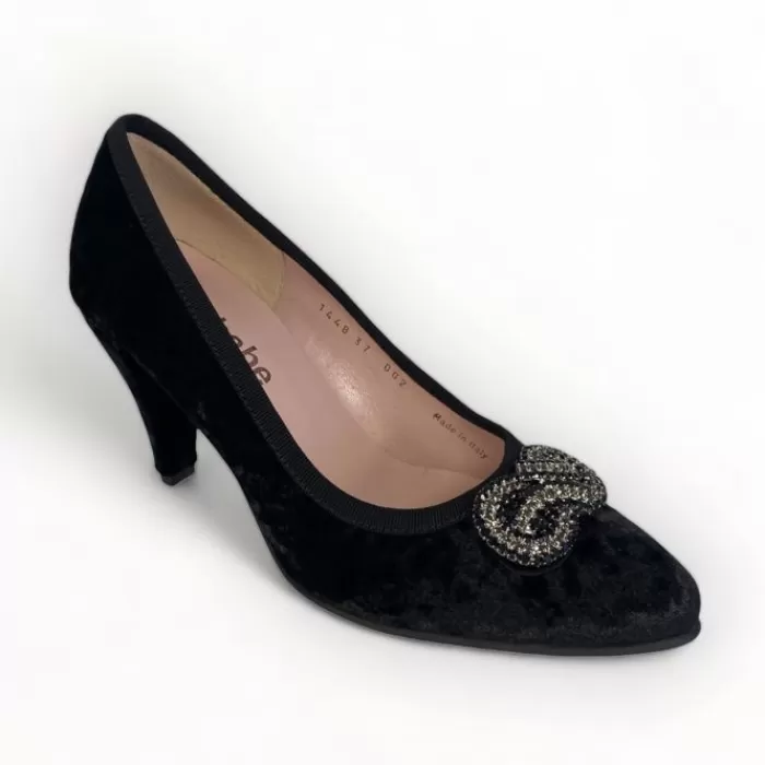 Le Babe High Heels- Velvet Nero (Style 1448)