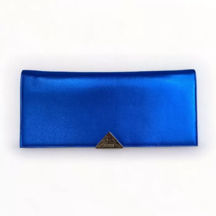 LODI Handbags- Ante Cosmos Lazuli Clutch Bag Metallic Blue