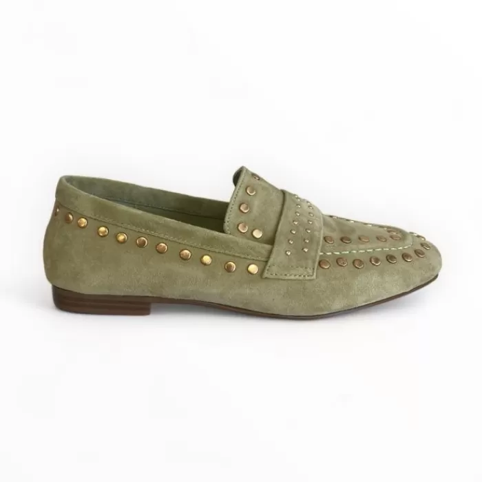 LODI Flats- Olive Green Suede Loafer