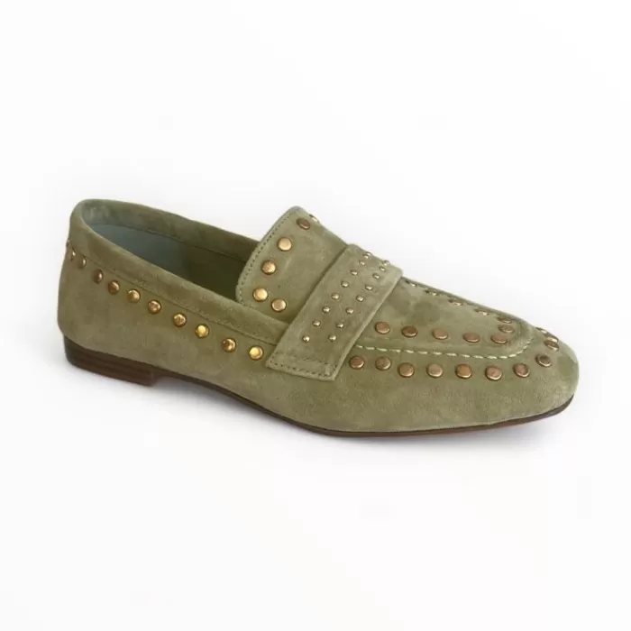 LODI Flats- Olive Green Suede Loafer