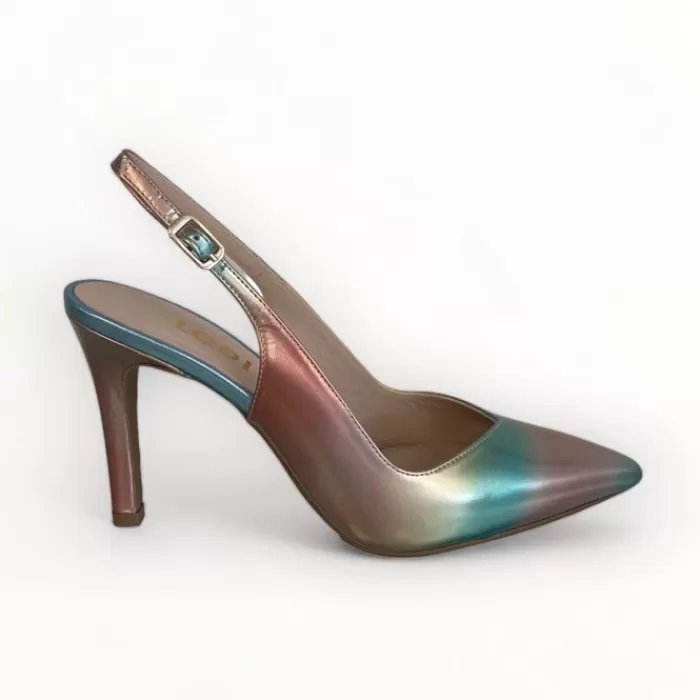 LODI High Heels- Raian Kari Iris Slingback Green / Iris Gold Ombre