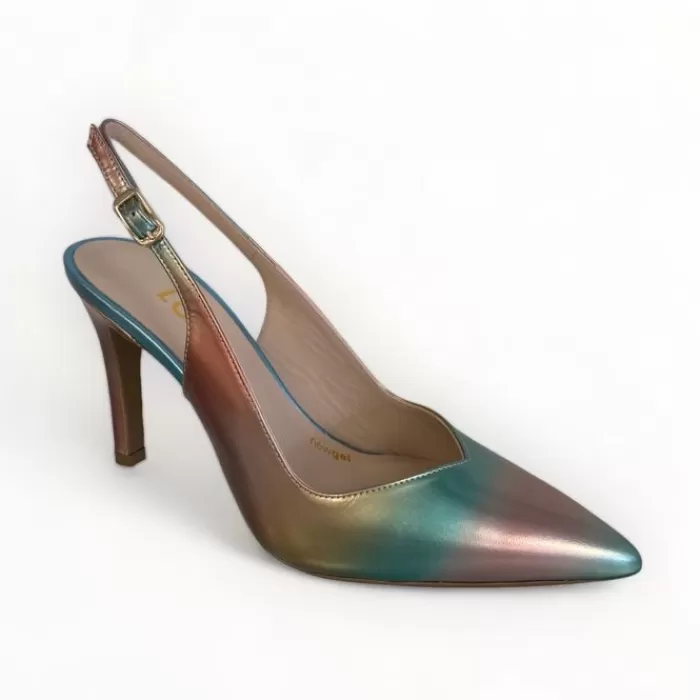 LODI High Heels- Raian Kari Iris Slingback Green / Iris Gold Ombre