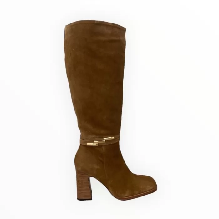 LODI Knee High Boots- Tobacco Suede Knee High Boot