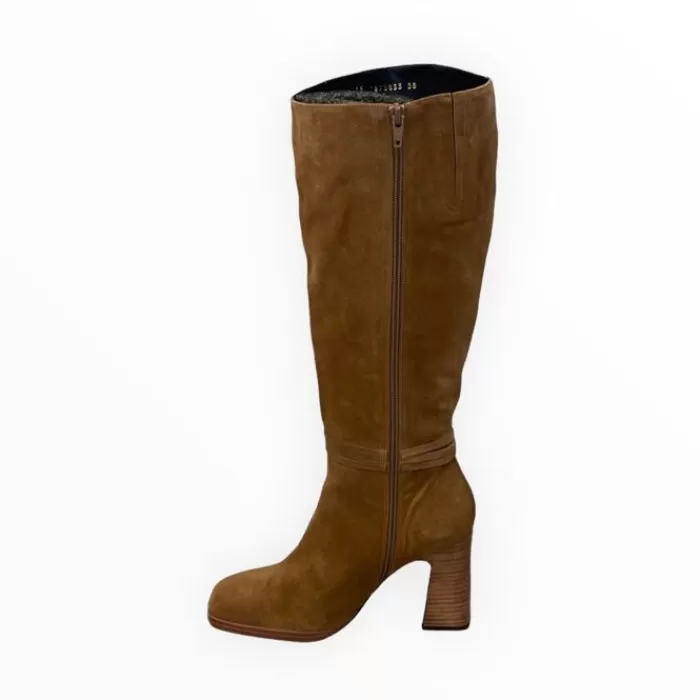 LODI Knee High Boots- Tobacco Suede Knee High Boot