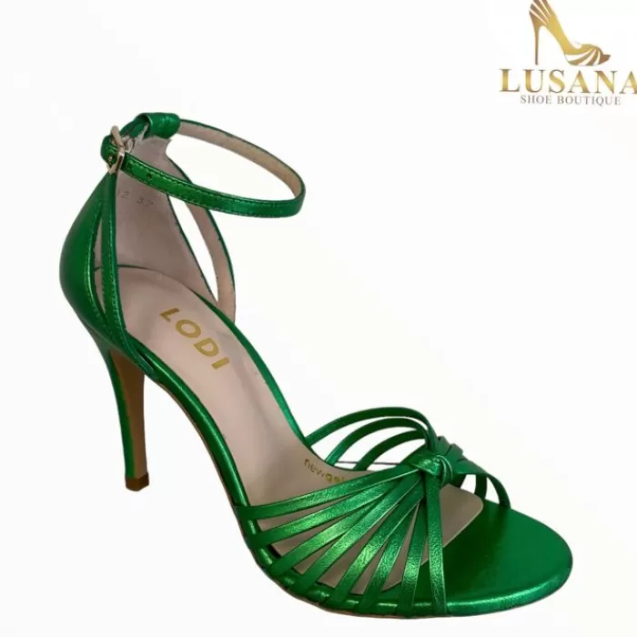 LODI Sandals- Yisis Cosmos Apple Green Metallic