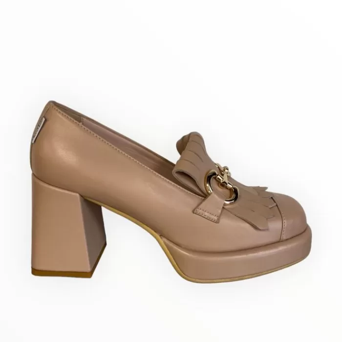 Marco Moreo High Heels- Beige Platform Shoe