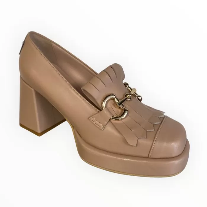 Marco Moreo High Heels- Beige Platform Shoe