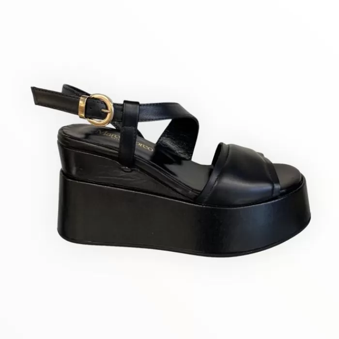 Marco Moreo Sandals- Black Platform Sandal