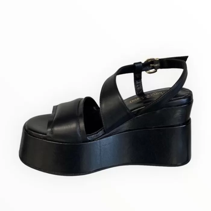 Marco Moreo Sandals- Black Platform Sandal