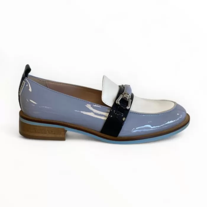 Marco Moreo Flats- Blue, White & Navy Loafer