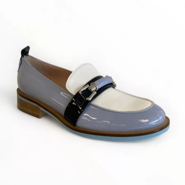 Marco Moreo Flats- Blue, White & Navy Loafer