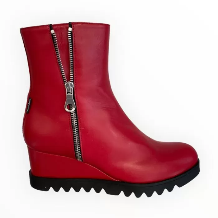 Marco Moreo Wedges- Chiara Wedge Boot Red