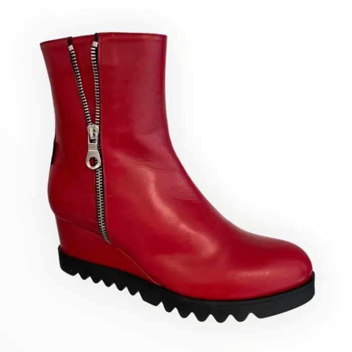 Marco Moreo Wedges- Chiara Wedge Boot Red