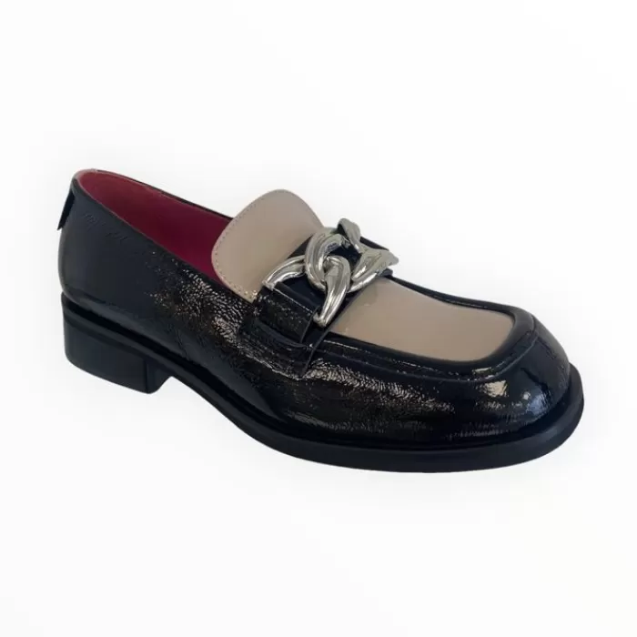 Marco Moreo Flats- Divina Loafer Black & Taupe