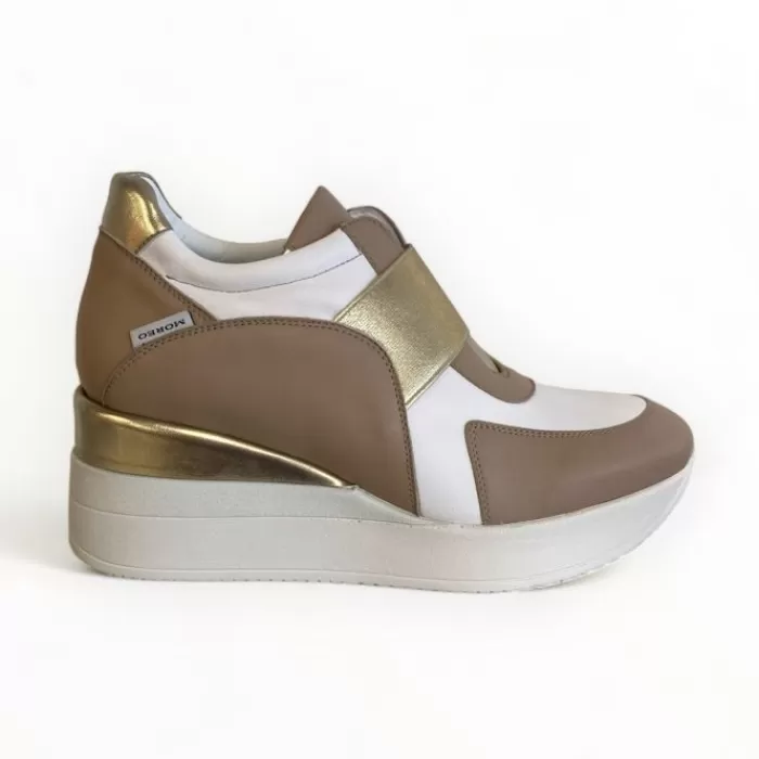 Marco Moreo Wedges- Gianni Beige Wedge Shoe