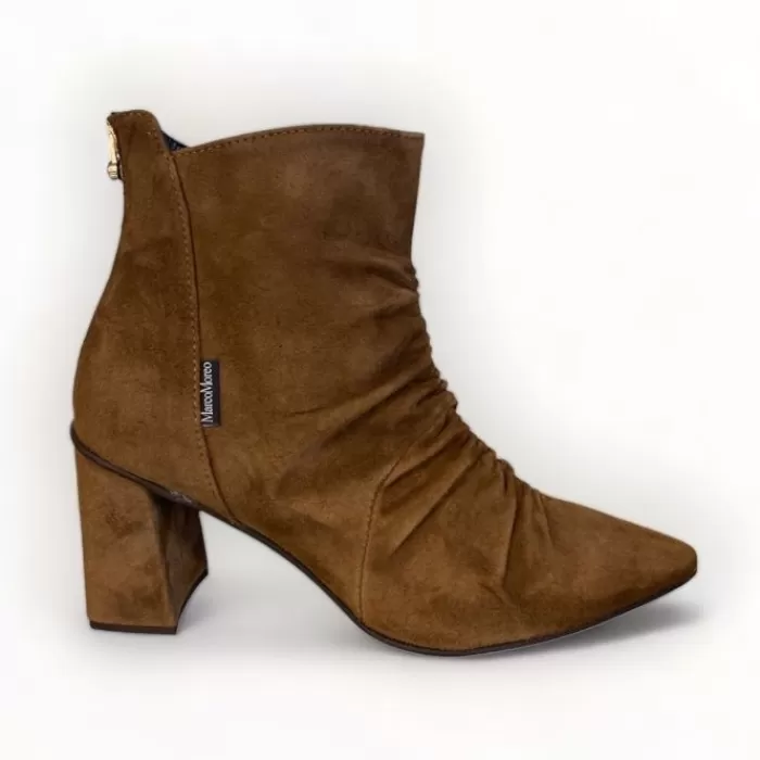 Marco Moreo Ankle Boots- Marzia Tan Suede Ankle Boot