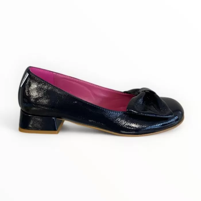 Marco Moreo Flats- Navy Patent Pump