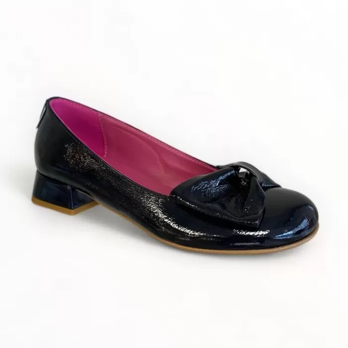 Marco Moreo Flats- Navy Patent Pump