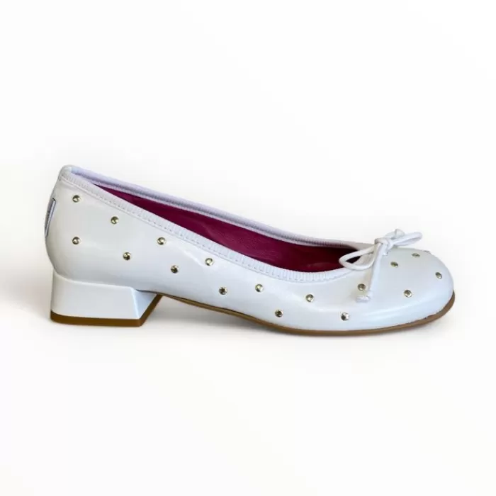 Marco Moreo Flats- White Leather Pump