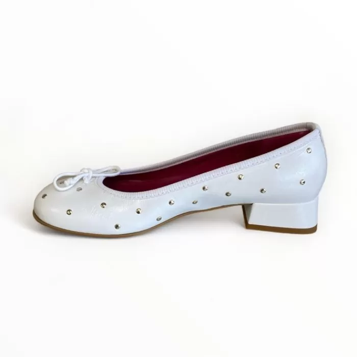 Marco Moreo Flats- White Leather Pump