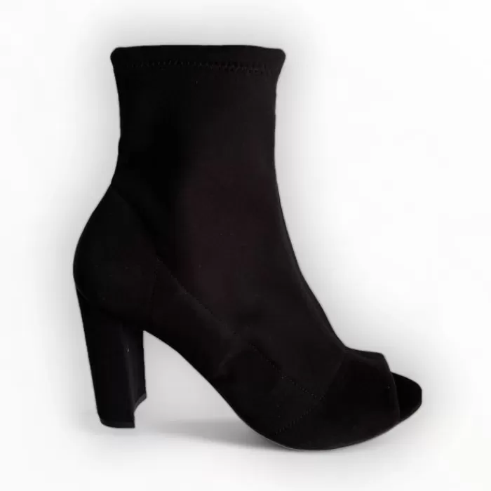 Marian Ankle Boots- Black Open Toe Boot