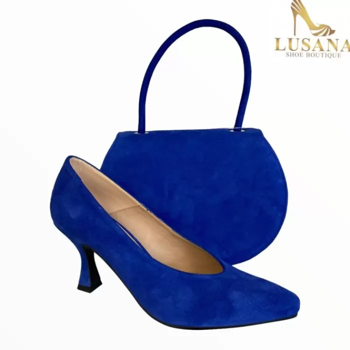 Marian Handbags- Blue Suede Bag