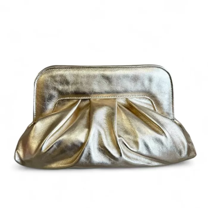 Marian Handbags- Champagne Gold Clutch Bag