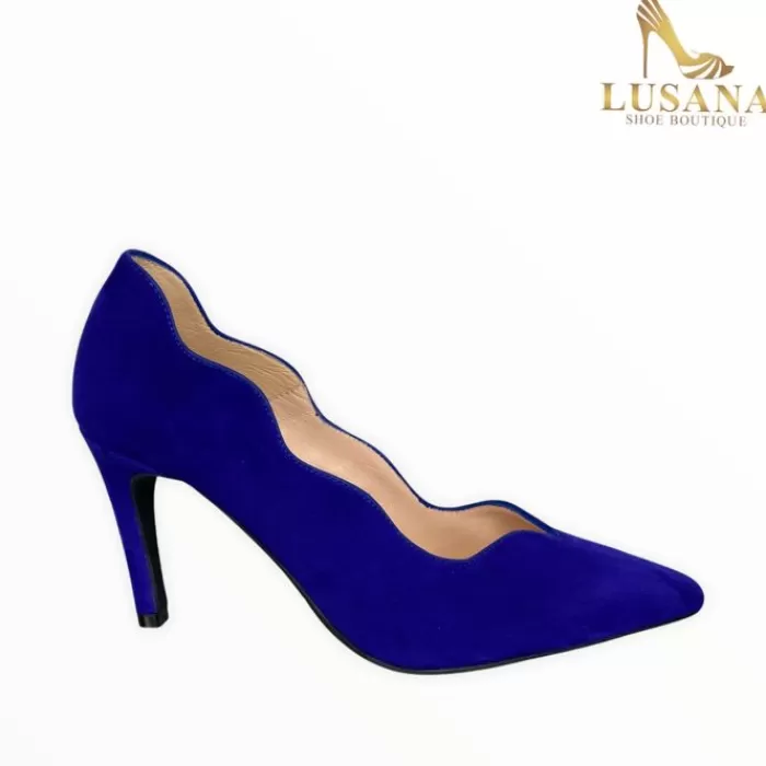 Marian High Heels- Electric Blue Court Shoe