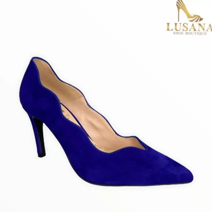 Marian High Heels- Electric Blue Court Shoe