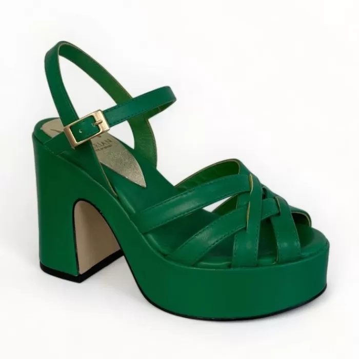 Marian Sandals- Green Platform Sandal