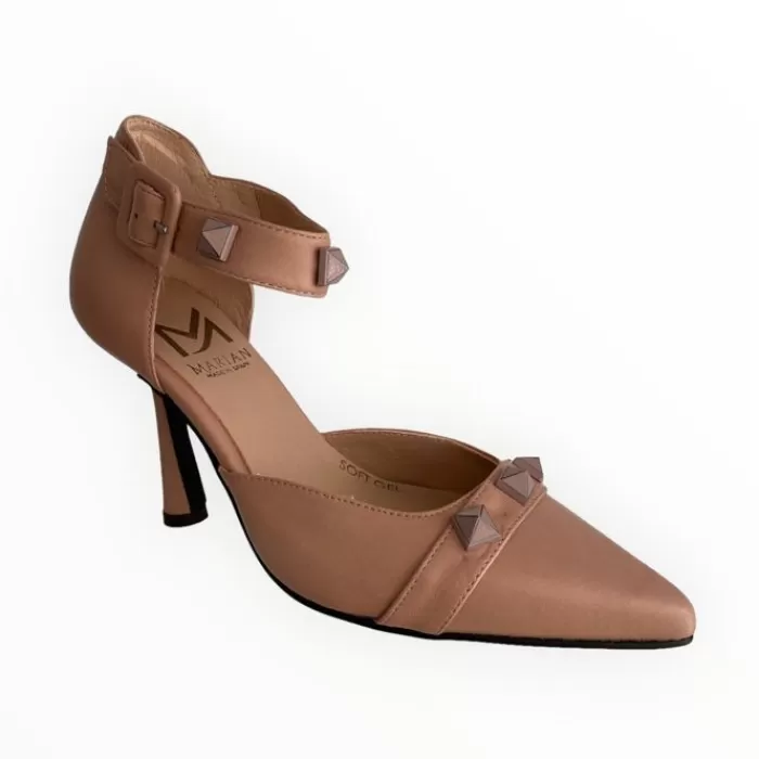 Marian High Heels- Leather Shoe Nude