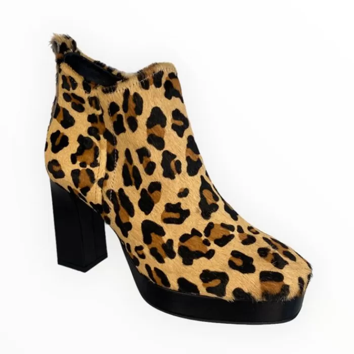 Marian Ankle Boots- Print Platform Boot Leopard