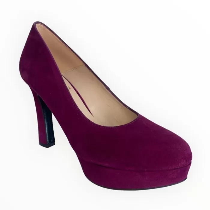 Marian High Heels- Purple Suede Platform Shoe