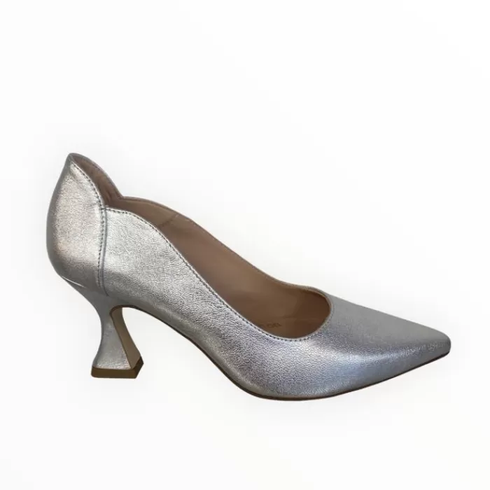 Marian High Heels- Silver Court Shoe