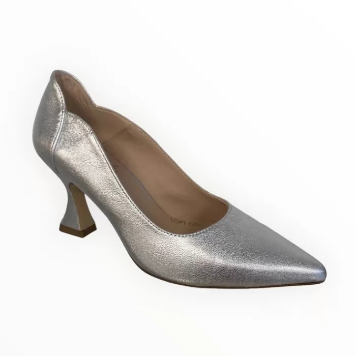 Marian High Heels- Silver Court Shoe