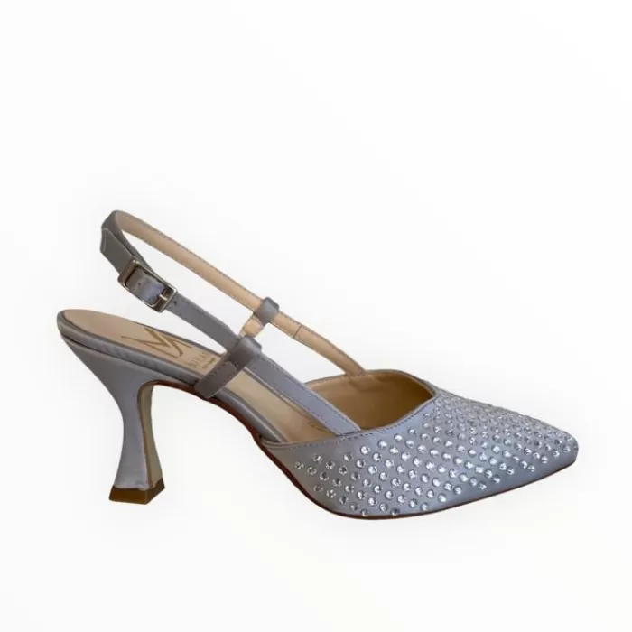 Marian High Heels- Silver Grey Slingback