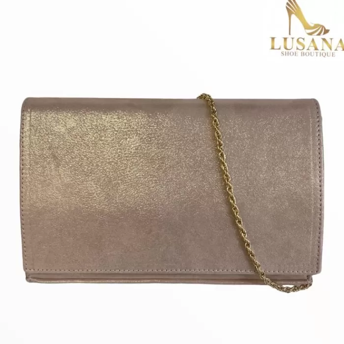 Marian Handbags- Suede Rosa Clutch Bag