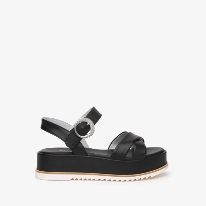 NeroGiardini Sandals- Black Flatform Sandal