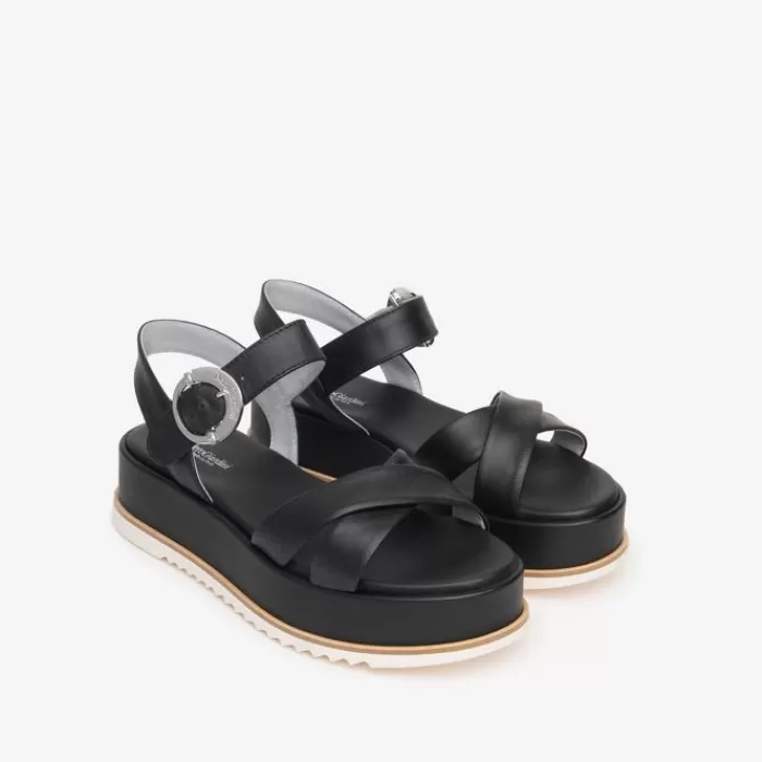 NeroGiardini Sandals- Black Flatform Sandal