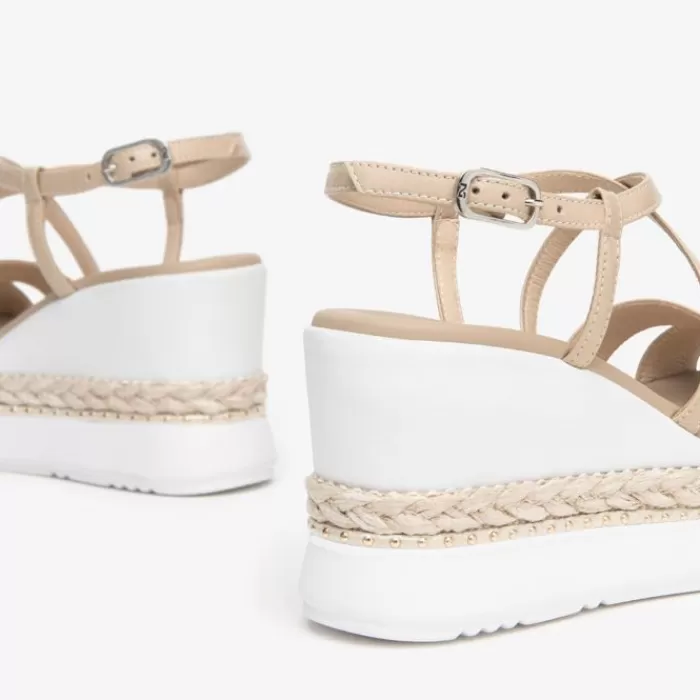 NeroGiardini Sandals- Nude Wedge Sandal